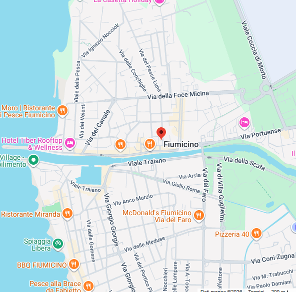mappa negozio 3mendo via degli orti 24, fiumicino